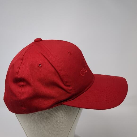 Crownline Snapback Cap Red One Size Adjustable Embroidered 6 Panel Headmaster - Picture 5 of 9
